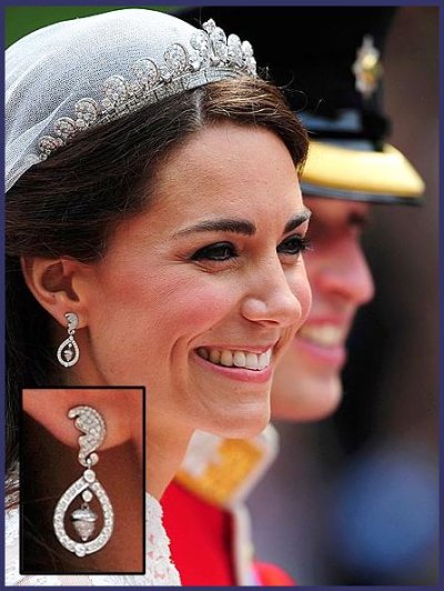 Cambridge Earrings Scroll Tiara motif gift from parents Apr2011a.jpg