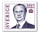 2005, Kungen, national stamp, engraved by Lars Sjööblom.jpg