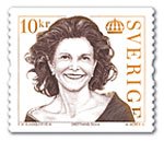 2005, Drottningen, world stamp, engraved by Martin Mörck.jpg