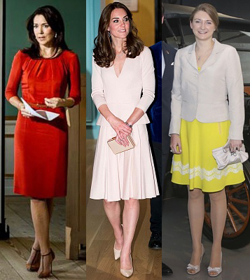 (L-R) Crown Princess Mary, The Duchess of Cambridge and HGD Stephanie.